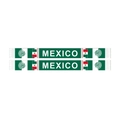 Knitted Mexico football fan scarf in green, white and red with fringe and logo - Symmetric Crest Tassel (Style 11)