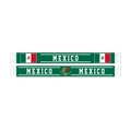 Knitted Mexico soccer fan scarf in dark green with white tassels and Mexico text - Dark Green Mexico Logo (Style 12)