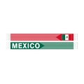 Knit Mexico football scarf featuring national flag colors and white tassels for fans - Red Green White Tri-Stripe (Style 13)