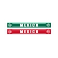 Knitted Mexico soccer fan scarf in vibrant green and red with white fringe tassels - Red Green Main Color Printed (Style 14)