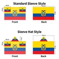 Ecuador flag cape 90x150cm size chart with sleeve and hood styles for soccer fans - Ecuador - Regular Sleeve Style