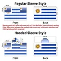Uruguay flag fan cape with sleeves and hood 90x150cm body flag for sports events - Uruguay - Regular Sleeve Style