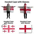 Hooded and regular sleeve England St George's Cross body flags for sports fans 90x150cm - England - Regular Sleeve Style