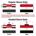 Egypt flag body flag with sleeves 150x90cm size chart and style specifications - Egypt - Regular Sleeve Style