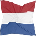Dutch flag scarf for football fans featuring red white and blue horizontal stripes - France Square Scarf Bandana 50x50cm