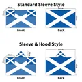 Size chart for Scotland flag cape with hooded and sleeve versions in 90x150cm dimensions - Scotland - Regular Sleeve Style