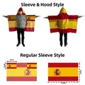 Spain flag body flag cape 90x150cm with sleeves and hood for 2026 World Cup fans - Spain - Regular Sleeve Style