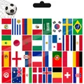Detalle del juego de 32 banderas nacionales de poliéster para aficionados al fútbol y eventos - Bandera Personalizada