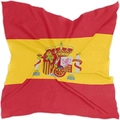 Spanische Flagge Quadratisches Seidentuch mit Wappenmuster für Fußballfans zum Anfeuern - Spanien Quadratischer Schal (50x50cm)