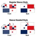 Panama flag body flag cape for sports fans in sleeved and hooded styles 150x90cm - Panama - Regular Sleeve Style