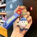 Portachiavi mascotte baseball con cinturino blu sportivo e ciondolo atleta cartone - Stile Baseball