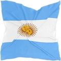 Argentina flag cape with May Sun emblem in sky blue and white stripes for soccer fans - Argentina Square Scarf 50x50cm