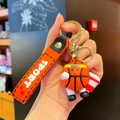 Portachiavi basket creativo con cinturino in silicone arancione e fibbia dorata - Stile Basket