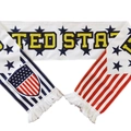 United States fan scarf with American flag stars and stripes pattern and white tassels - Fans Decorative Scarf