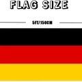 Official German national flag for soccer fans 5ft 150cm size with three horizontal stripes - Large Germany Flag