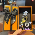 Cartoon number 8 ball keychain with crown and sports shoes in orange gift box set - Billiards Style + Orange Gift Box