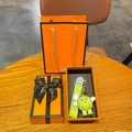 Cartoon tennis doll keychain with matching orange gift box and designer style packaging - Tennis Style + Gift Box & Bag