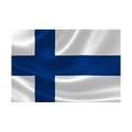 Polished polyester Finland flag with blue Nordic cross for cheering world cup 90x150cm - Finland