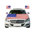 5-piece USA flag car decoration set with hood flag, window flags, and mirror covers - Car Hood Decoration Accessory Set