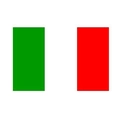 Vertical green white and red stripe Italian flag sticker for soccer fans decoration - Italy Style