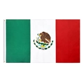 Polyester Mexico national flag 3x5ft with eagle emblem and two brass grommets - Mexico