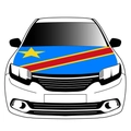 Elastic car hood cover featuring the national flag of DR Congo for World Cup fans - Congo Flag / 110x150cm