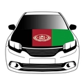 Elastic car hood flag featuring Afghanistan national colors with center emblem - Afghanistan Flag / 110x150cm