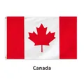 Canadese vlag van polyester 90x150cm met metalen ringen en rood esdoornblad-ontwerp - Canada