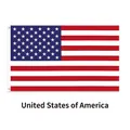 Amerikaanse vlag van polyester 90x150cm met versterkte rand en twee gouden metalen ringen - Verenigde Staten