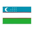 Uzbekistan national flag 3x5 ft polyester banner with metal grommets for hanging - Uzbekistan