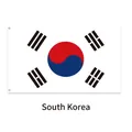 South Korea national flag made of durable polyester with grommets for hanging, 3x5 Ft size - Korean Style