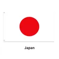 Japan flag 90x150cm made of durable polyester with two metal grommets for hanging - Japan