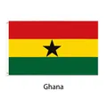 Ghana national flag 3x5ft polyester with red yellow green stripes and black star - Ghana