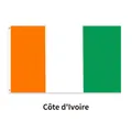 Ivory Coast national flag 3x5ft polyester banner with orange white green stripes and grommets - Cote d'Ivoire