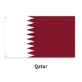 Qatar national flag 3x5ft polyester with two golden grommets for outdoor display - Qatar