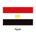 Egypt flag 90x150cm made of durable polyester with two metal grommets for hanging - Egypt