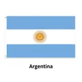 Argentina national flag 90x150cm with sun symbol and metal grommets for hanging - Argentina