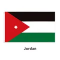 Standard 3x5ft Jordan flag made of durable polyester with metal grommets for hanging - Jordan