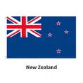 Polyester New Zealand flag 90x150cm with metal grommets for outdoor hanging display - New Zealand