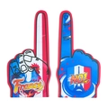 Pair of France flag themed EVA foam fingers for sports fans with rooster and Eiffel Tower - France (Red White Blue Rooster Eiffel Tower)