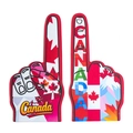 Red Canada Day EVA foam cheering hands with maple leaf and mountain graphic designs - Canada (Maple Leaf Snow Mountain Sports Silhouette)