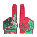Morocco theme EVA foam finger for soccer fans cheering with national flag colors - Morocco (Red Green National Emblem Pentagram Soccer Silhouette)