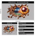 Adesivo murale statico 3D calcio per decorazione stanza tifosi Coppa del Mondo 2026 - Stile Fuoco Calcio-Adesivo Statico (DZQSJB-011)