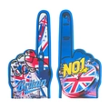 Blue and red EVA foam cheering hand with British London landmarks and Union Jack graphics - Britain (Blue White Red Union Jack Big Ben London Eye)