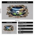 3D football stadium wall sticker with 38x58cm size specifications and features - 38*58cm / Static Cling (Glue-Free)