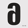 Waterproof temporary tattoo sticker featuring bold black number 6 design on a grey background - Number 6(CE-106) / 60X60mm