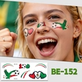 Mexiko-Fußball-Gesichtstattoos für Fans mit Goal- und Herz-Design Aufklebern - Mexiko Thema (BE-152)