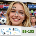 Temporäre Argentinien-Flaggen-Tattoos mit Fußballsternen und Viva Argentina Text - Argentinien Thema (BE-153)