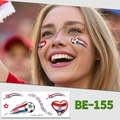 Croatia flag themed temporary face tattoo stickers for soccer fans and party support - Croatia Theme (BE-155)
