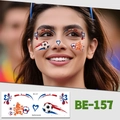 Temporary face tattoos featuring Dutch national flag and lion motifs for football fans - Netherlands Theme (BE-157)